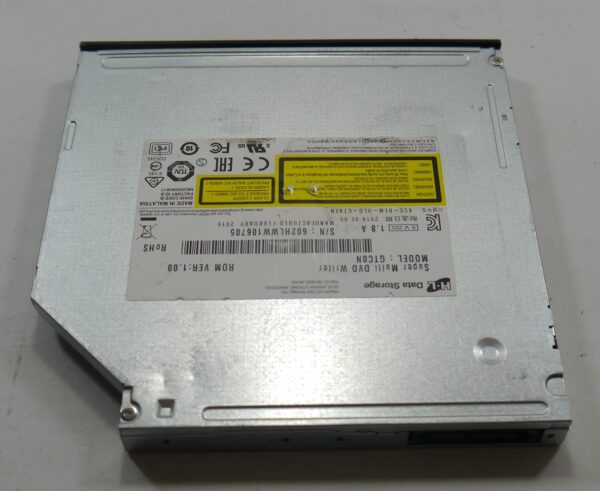 Hitachi / LG GTC0N 12.7mm Laptop SATA DVD Writer Black Bezel Used - Image 2