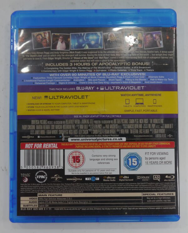 The World's End Blu-Ray Region B Used - Image 2