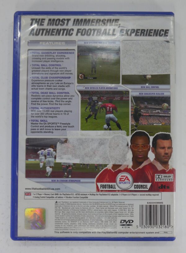 FIFA Football 2003 Game For PlayStation 2 / PS2 Used - Image 2