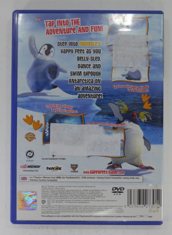 Happy Feet Game For Sony PlayStation 2 / PS2 Used - Image 2