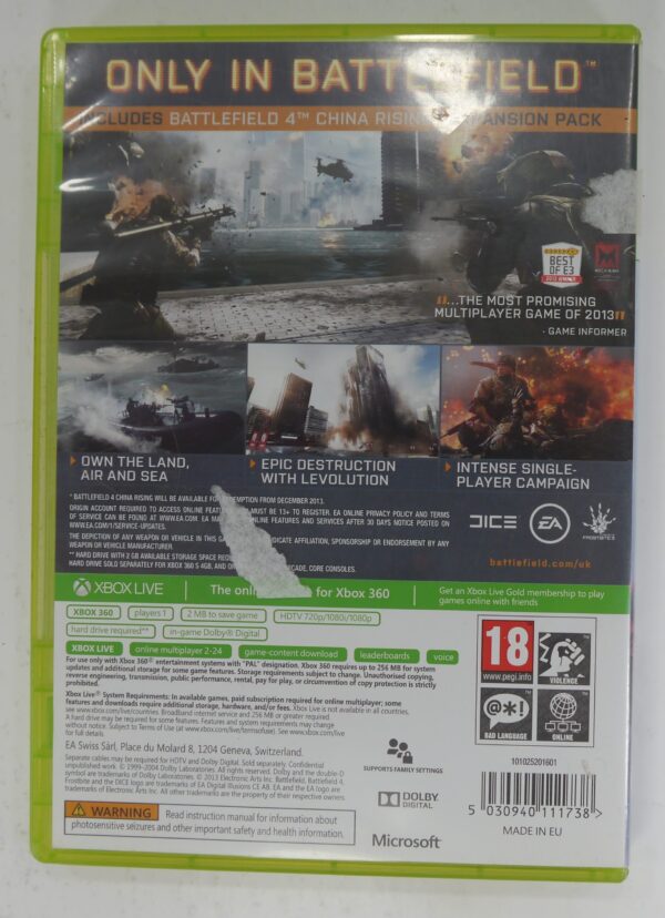 Battlefield 4 Game For Microsoft Xbox 360 Used - Image 3